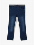 Mädchen Jeans Leggings Sweatdenim Dunkelblau weich Glitzer slim