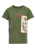 ONLY Mädchen T-Shirt Geschenkidee Teenager Weiß Oliv Gelb Konkia