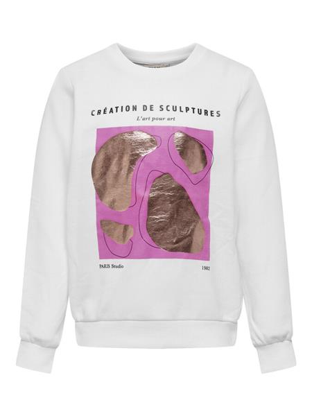 ONLY Mädchen Sweat Hellgrün Schwarz Weiß 15254592 Konjamie Geschenkidee leicht