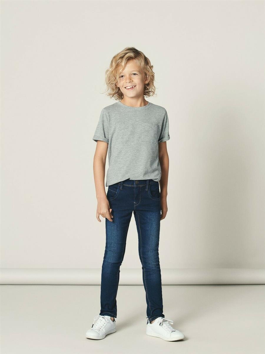Jungen Slim Jeans schmale Beine Dunkelblau sehr weich Stretch
