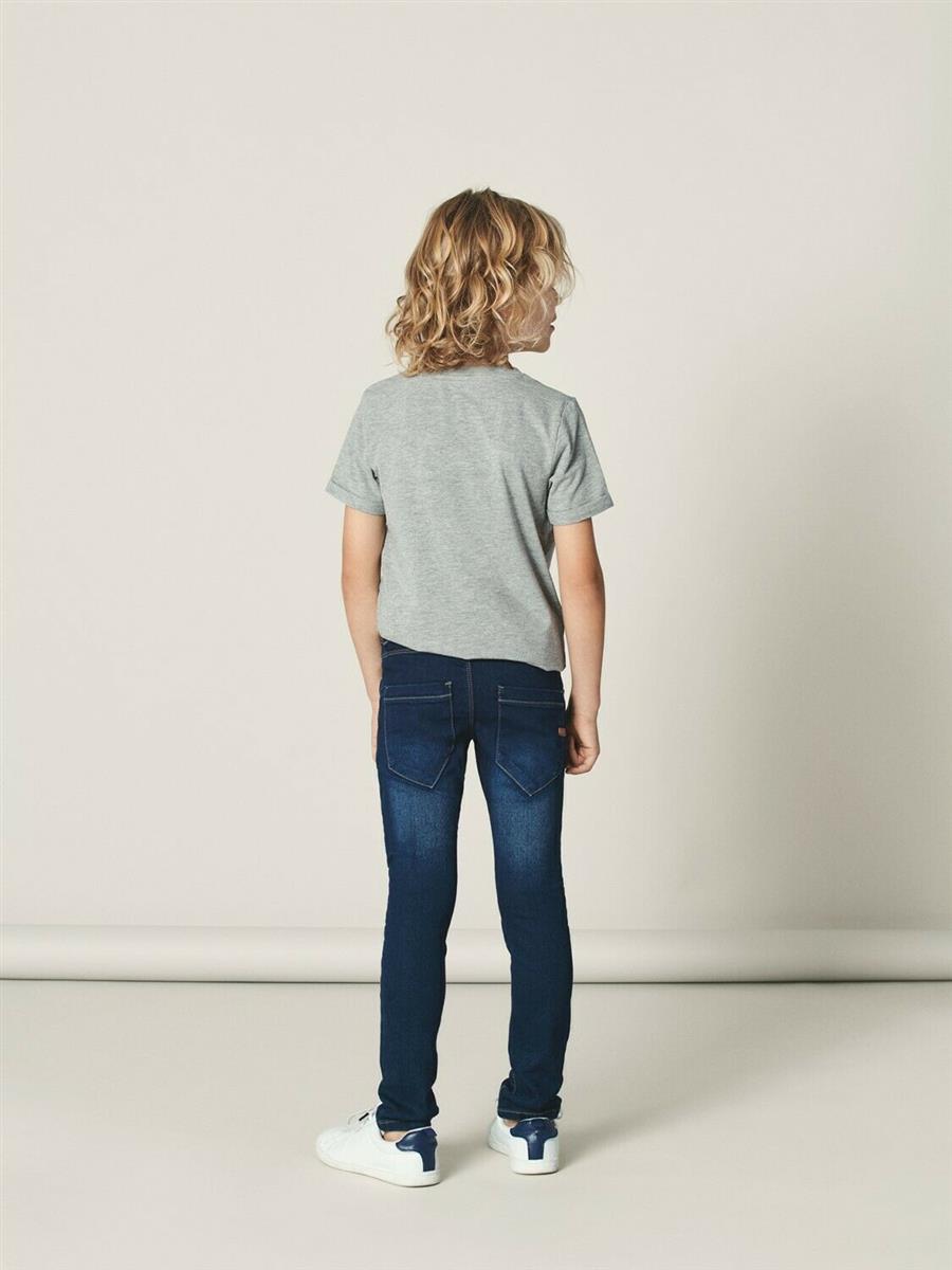 Jungen Slim Jeans schmale Beine Dunkelblau sehr weich Stretch