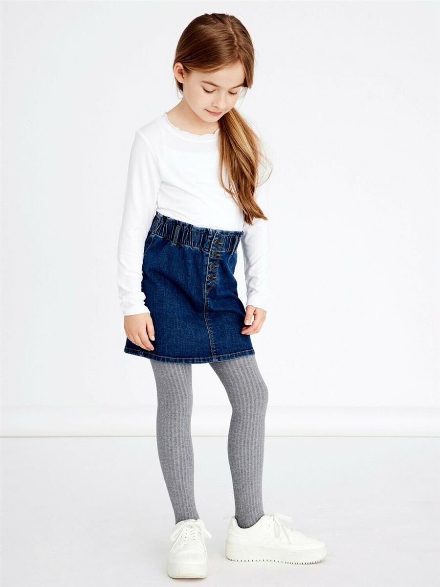 Mädchen Rock Jeansrock high waist Dunkelblau weich regular Geschenk