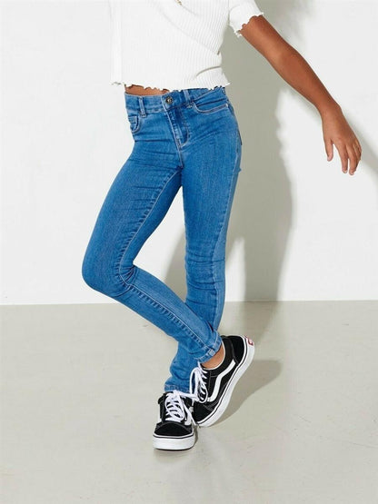 Only Mädchen Skinny Jeans hohe Taille Blau super weich Konrain Life
