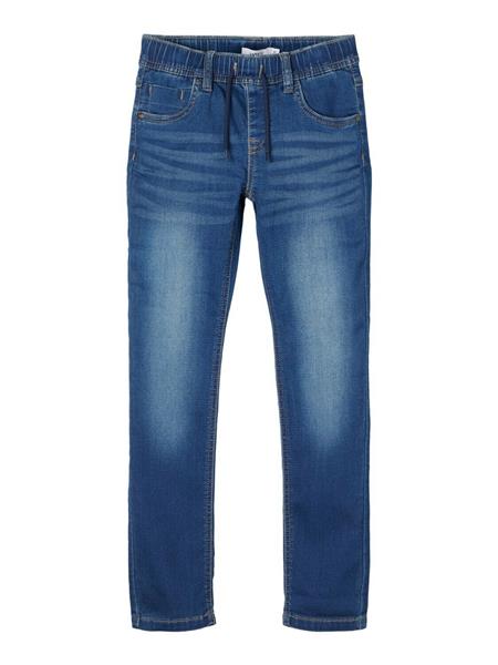 Jungen Slim Jeans Schlupfjeans Blau leicht weich Jogger