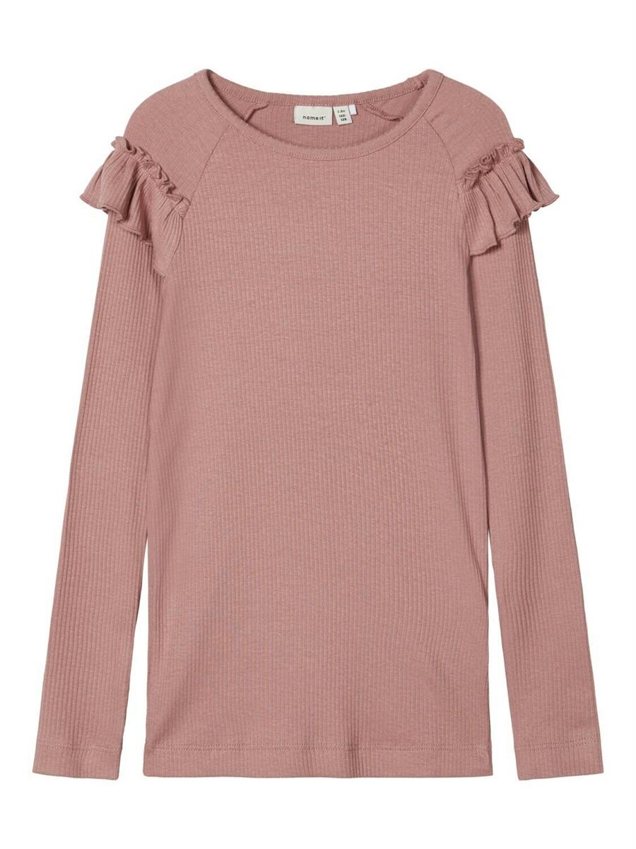 Name it Mädchen Langarmshirt mit Modal edel weich NKFKABEX LS SLIM TOP