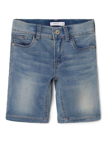 Name it Jungen Jeansshort Slim kurze Jeans Shorts Blau weich  NKMTHEO