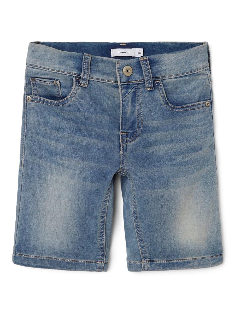 Name it Jungen Jeansshort Slim kurze Jeans Shorts Blau weich  NKMTHEO