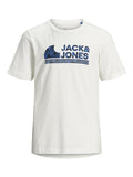 Jack & Jones Junior Jungen T-Shirt Kurzarm Geschenkidee Gelb Weiß Boy
