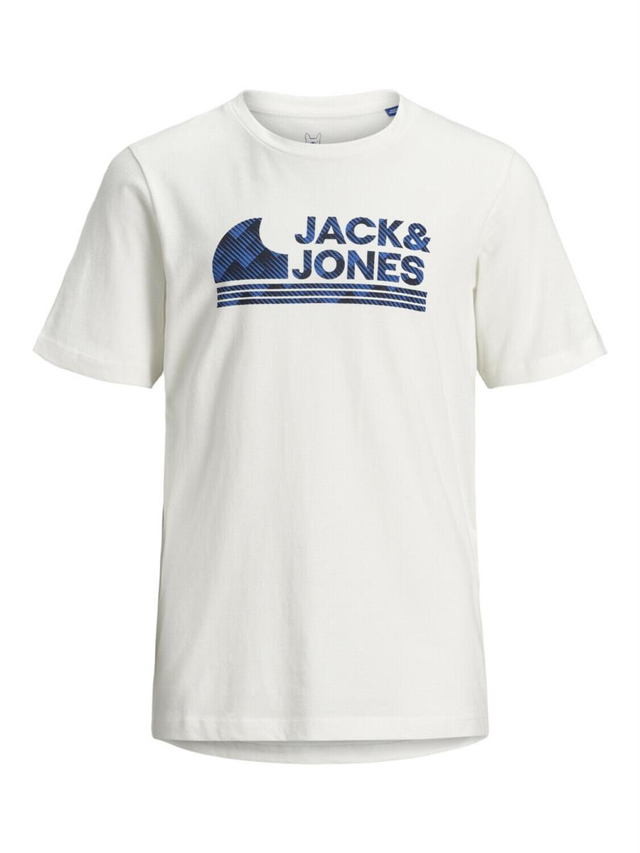 Jack & Jones Junior Jungen T-Shirt Kurzarm Geschenkidee Gelb Weiß Boy