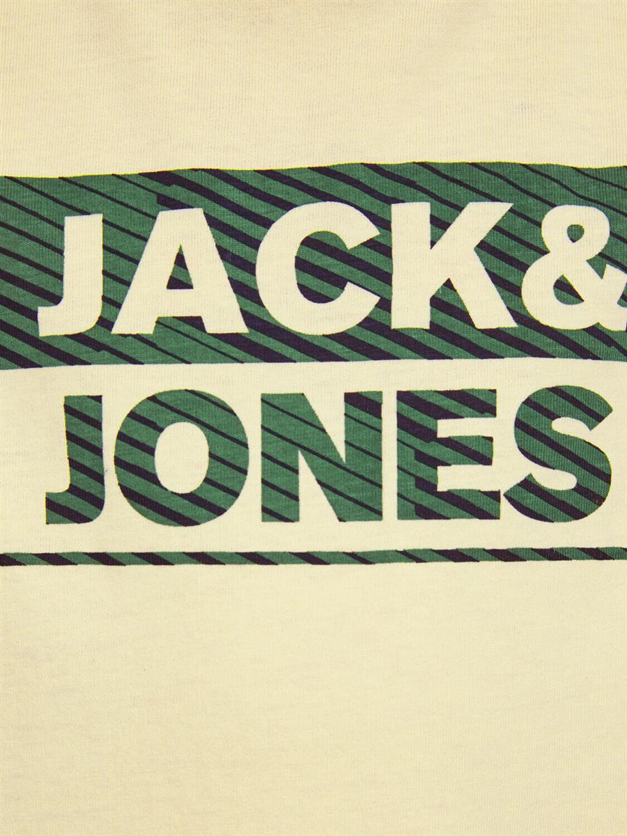 Jack & Jones Junior Jungen T-Shirt Kurzarm Geschenkidee Gelb Weiß Boy