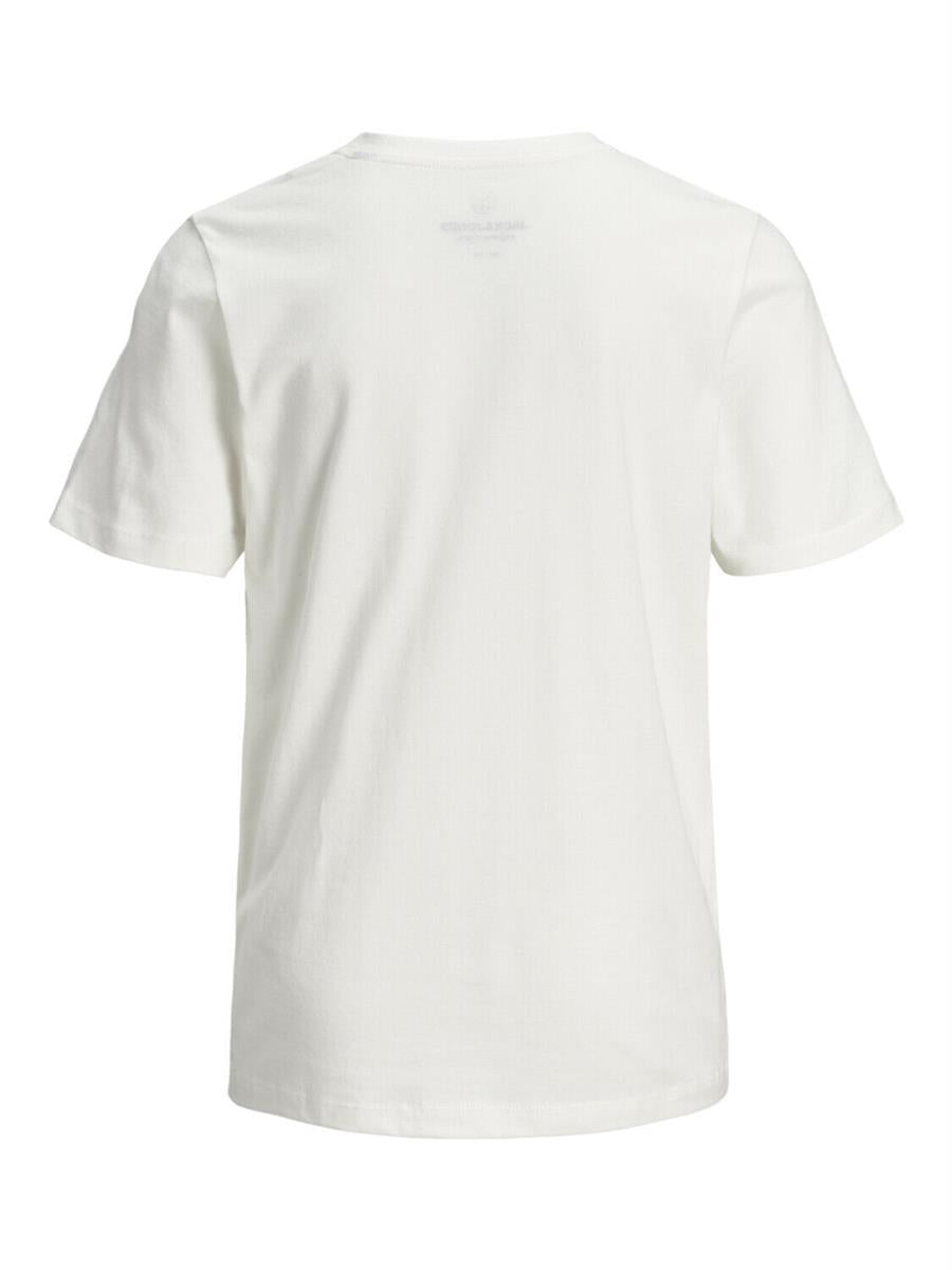 Jack & Jones Junior Jungen T-Shirt Kurzarm Geschenkidee Gelb Weiß Boy