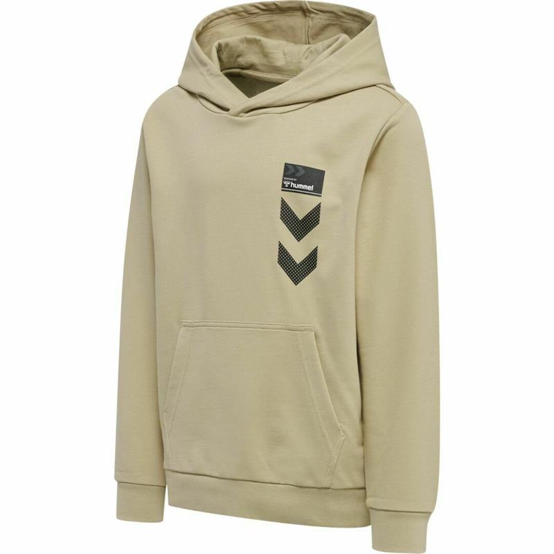 Hummel Kinder Kapuzensweat Sweatshirt Hoodie Schwarz Beige Tasche