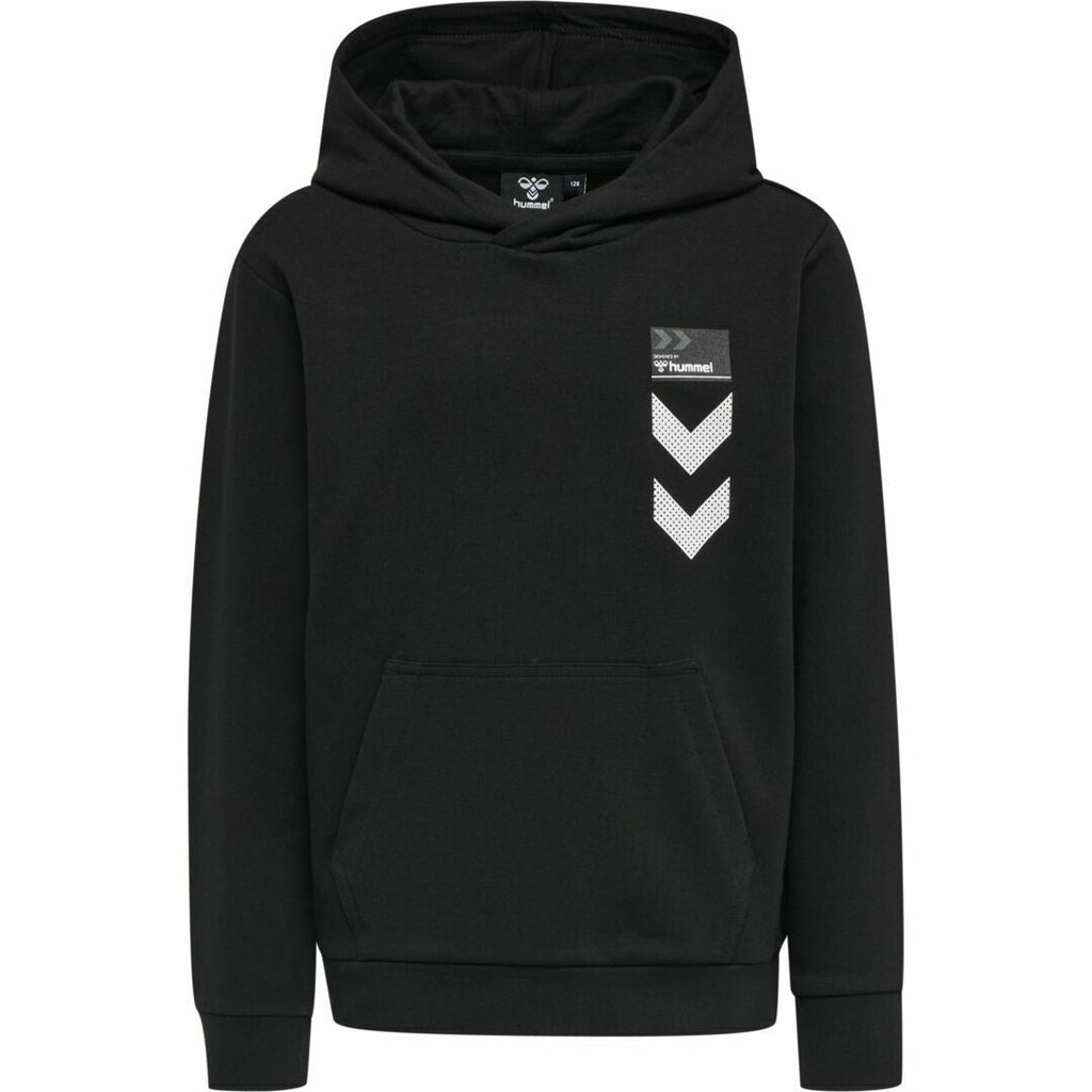 Hummel Kinder Kapuzensweat Sweatshirt Hoodie Schwarz Beige Tasche