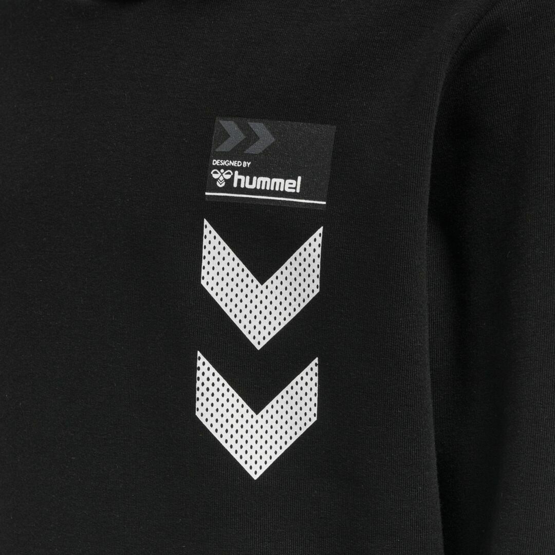 Hummel Kinder Kapuzensweat Sweatshirt Hoodie Schwarz Beige Tasche