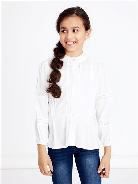 Mädchen Bluse Weiß Tunika edel auch festlich Designer Geschenkidee top