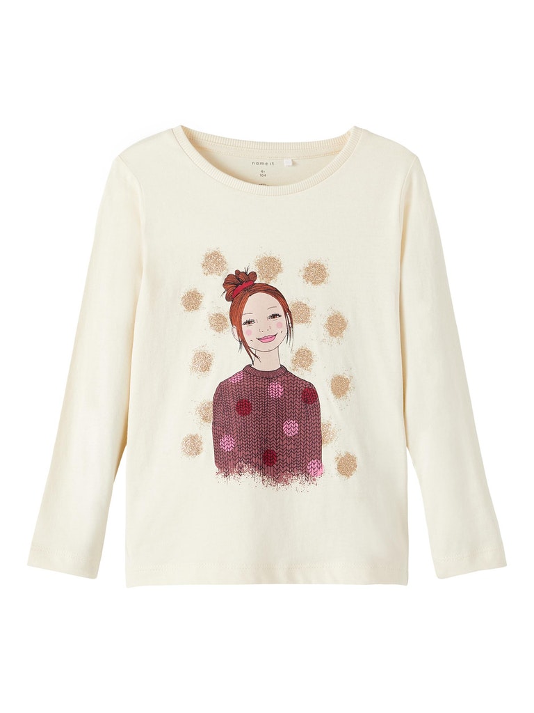 Mädchen Langarmshirt Einhorn Blau Weiß Glitzer Geschenkidee neu top
