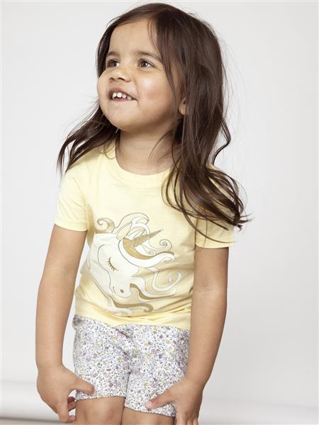 Mädchen T-Shirt Einhorn Meerjungfrau Schmetterling  Glitzer