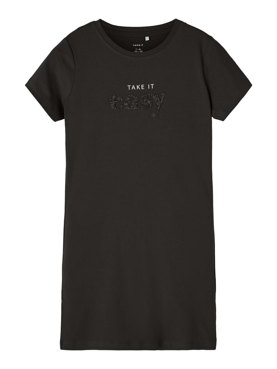 Name it Mädchen Longshirt Minikleid Glitzer edel Teenager NKFFLONIA