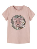 Mädchen T-Shirt Dunkelblau Rose Wollweiß edel Geschenkidee schlank