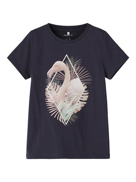 Mädchen T-Shirt Dunkelblau Rose Wollweiß edel Geschenkidee schlank