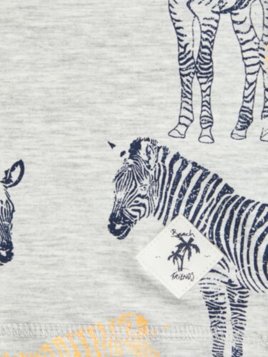Name it Jungen T-Shirt Zebra Grau Organic Cotton Geschenkidee NMMJASTO