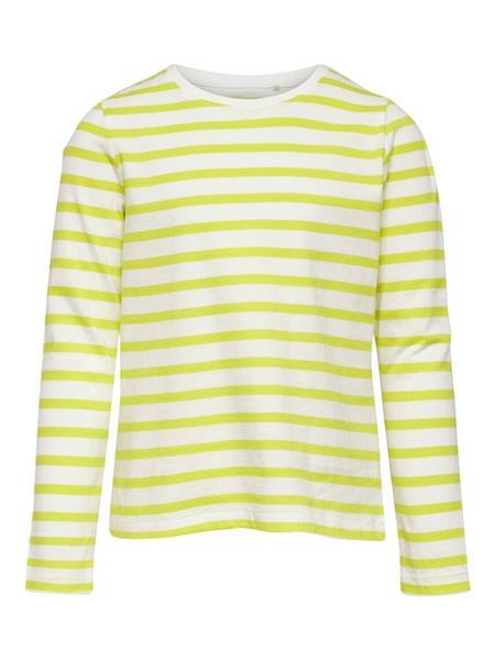 Only Mädchen Langarmshirt Streifen Schwarz Weinrot  Lemon organische Baumwolle