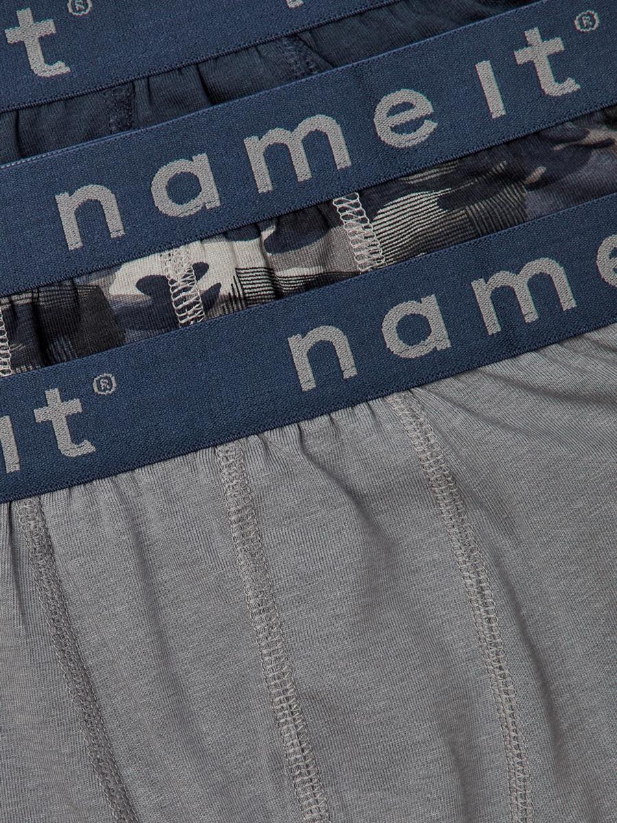 Jungen Boxershort 3er Pack Sparpack Urlaubspack Blau Grau Camoflage