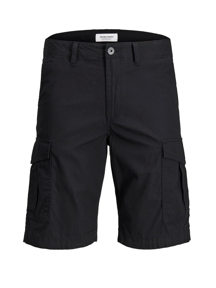Jack & Jones Jungen Cargohose kurz Short  Schwarz Teenager JPSTCHARLIE