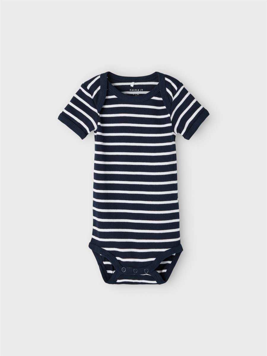 Name it Kinder Baby Body 3er Pack Blau Weiß  Auto Junge NBMBODY