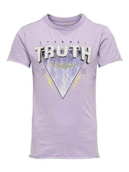 Mädchen T-Shirt Lila 15260380 Teenager Girl cool 110 bis 164 Geschenk ONLY
