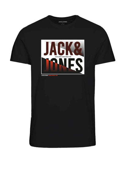 Jack & Jones Jungen T-Shirt Schwarz Gelb Blau Weiß  Logo