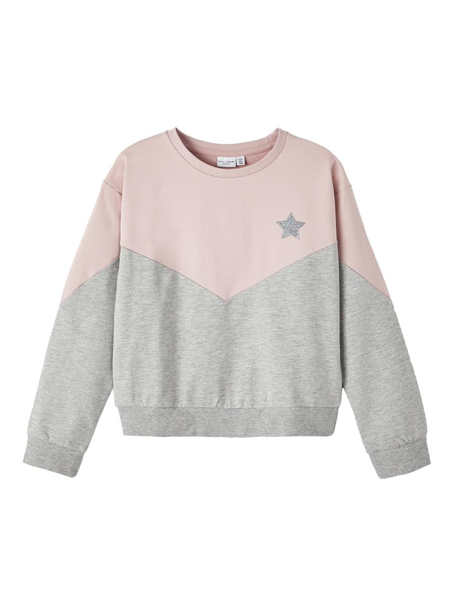 Name it Mädchen Sweat kurz Glitzer leicht Teenager top NKFVIBBA