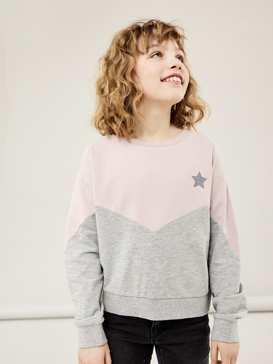 Name it Mädchen Sweat kurz Glitzer leicht Teenager top NKFVIBBA