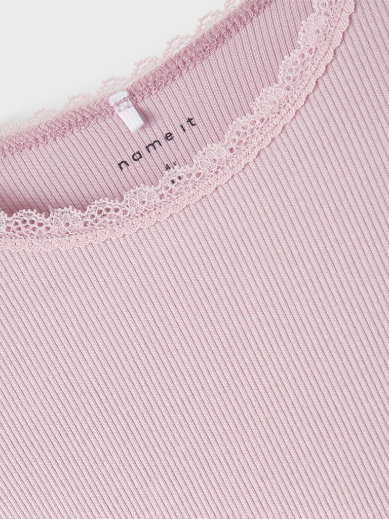 Mädchen Langarmshirt Rippshirt hochwertig  Rose Braun edel
