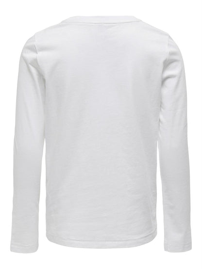 Mädchen Langarmshirt Doppelpack Glitzer Geschenkset Leo Braun Weiß 15275810 Only