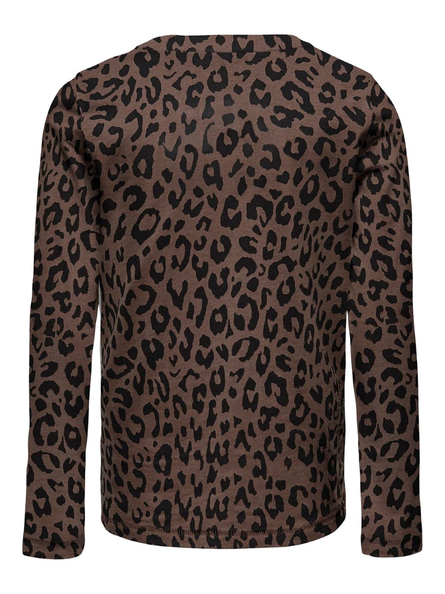 Mädchen Langarmshirt Doppelpack Glitzer Geschenkset Leo Braun Weiß