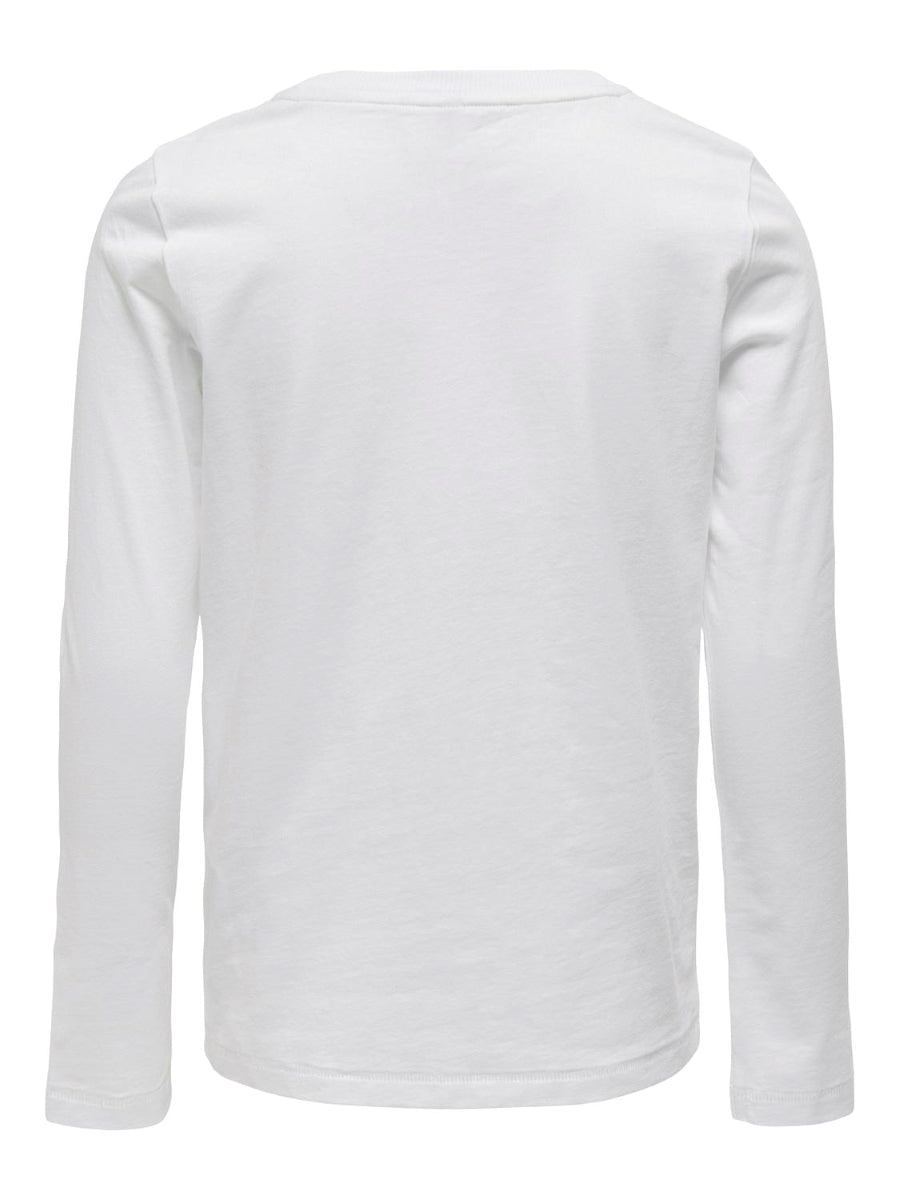 Mädchen Langarmshirt Doppelpack Glitzer Geschenkset Leo Braun Weiß