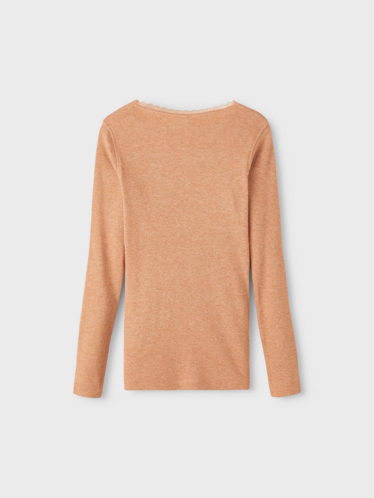 Mädchen Langarmshirt Rippshirt Rose Braun Weinrot  edel weich Teenager