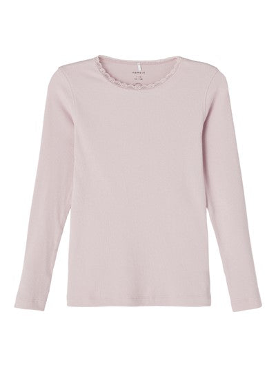 Mädchen Langarmshirt Rippshirt Rose Braun Weinrot  edel weich Teenager