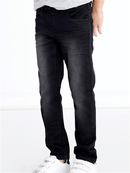 Name it Jungen Jeans Schlupfjeans Schwarz regular weich NKMROBIN