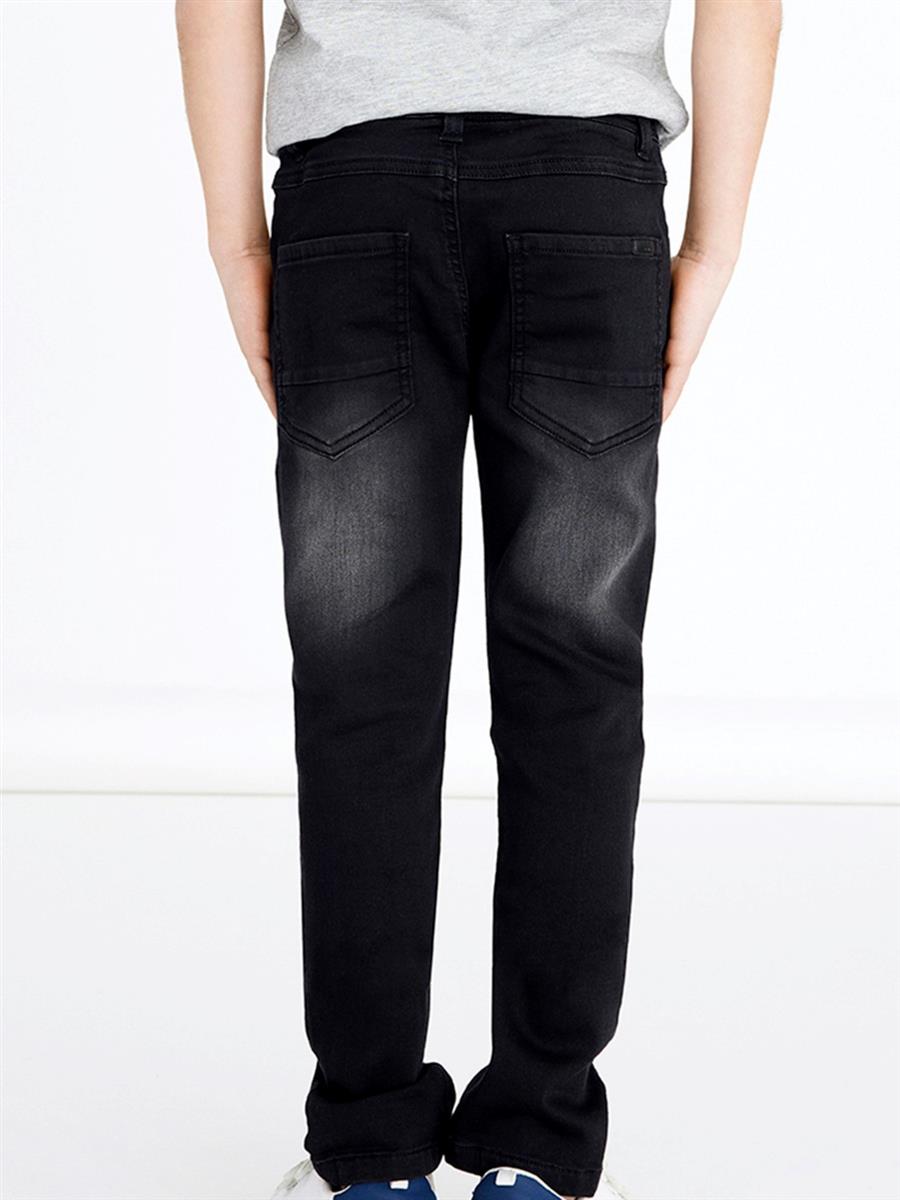 Name it Jungen Jeans Schlupfjeans Schwarz regular weich NKMROBIN