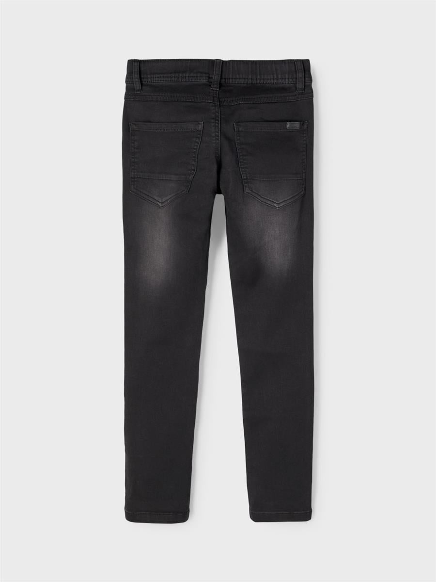 Name it Jungen Jeans Schlupfjeans Schwarz regular weich NKMROBIN