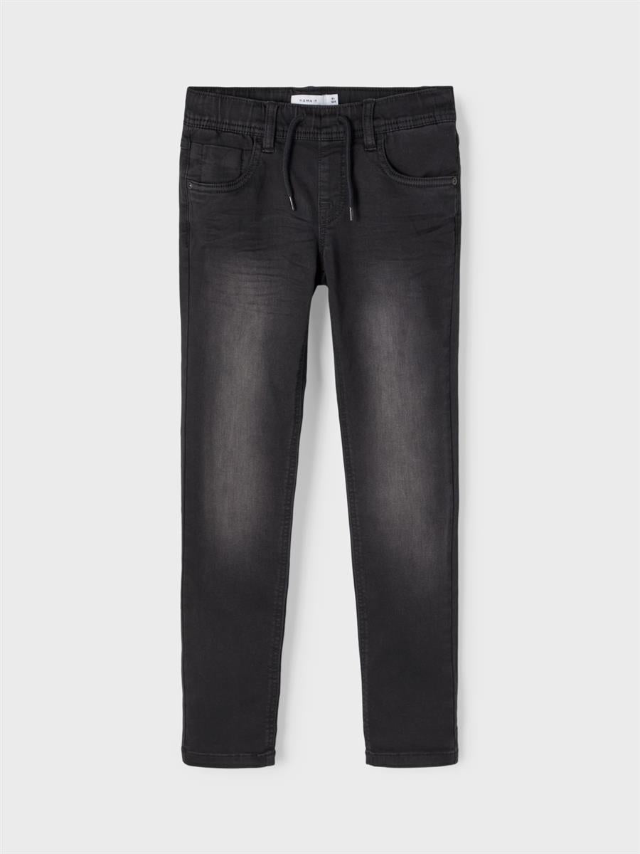 Name it Jungen Jeans Schlupfjeans Schwarz regular weich NKMROBIN