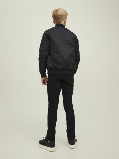 Jack & Jones Jungen Bomberjacke 12212475 Schwarz mittlere Wattierung festlich