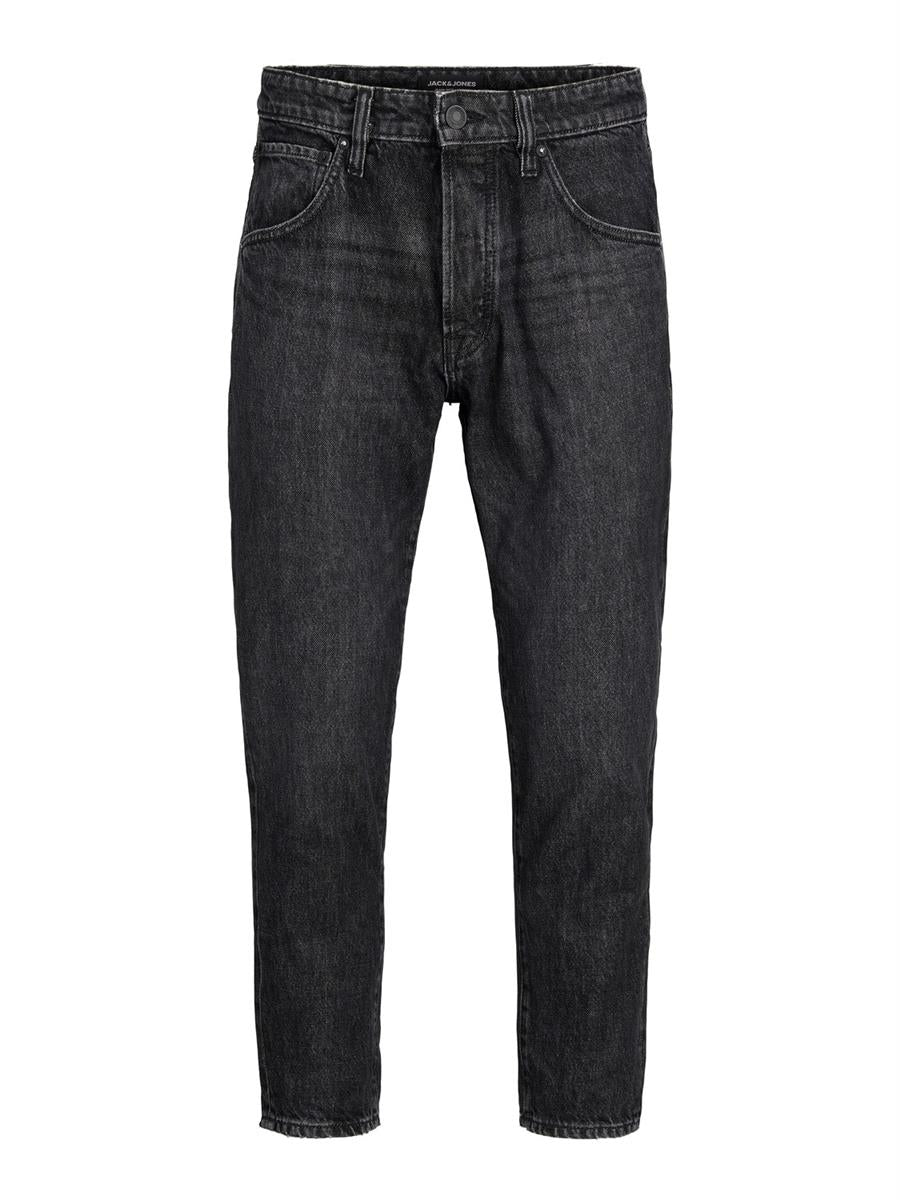 Jack & Jones Jungen Jeans Cropped Schwarz hohe Taille cool JJIFRANK