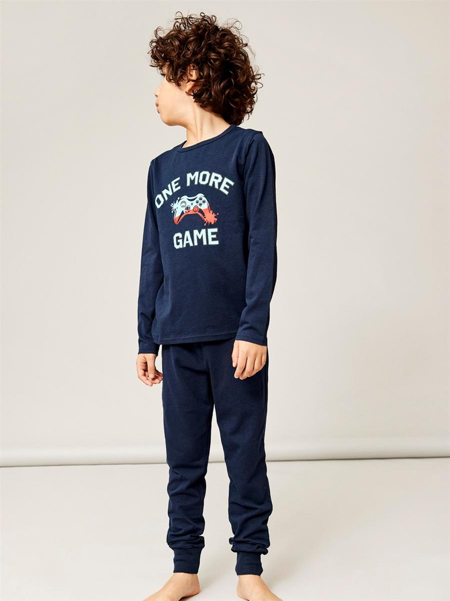 Name it Jungen Schlafanzug Pyjama Dunkelblau Game Teenager NKMNIGHTSET