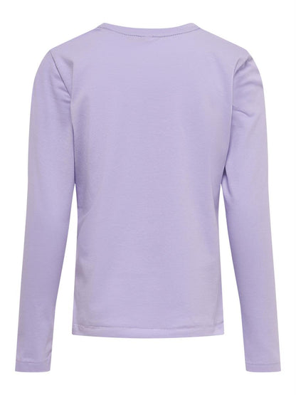Only Mädchen Langarmshirt Pailletten Geschenkidee Weiß Lila festlich