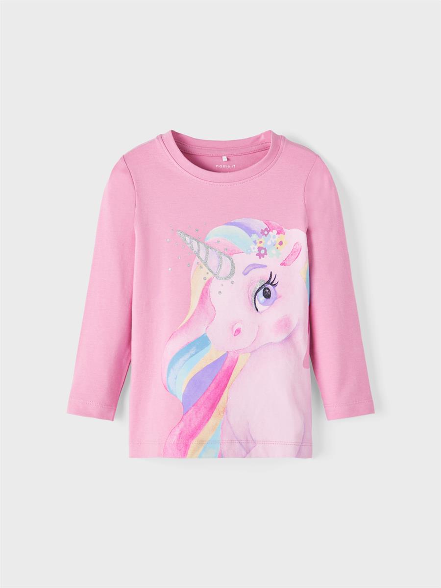 Name it Mädchen Langarmshirt Einhorn Glitzer Geschenk NMFBONNIE