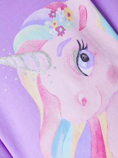 Name it Mädchen Langarmshirt Einhorn Glitzer Geschenk NMFBONNIE
