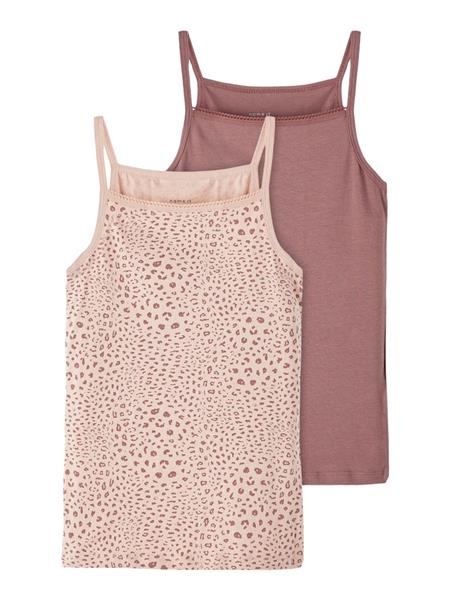 Mädchen Unterwäsche Doppelpack Unterhemd rose Leo